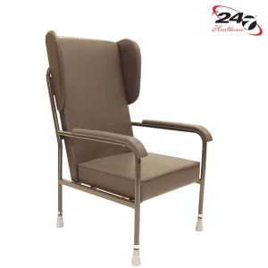 High back chair with wings