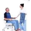 Ocean Attendant Propelled shower commode side