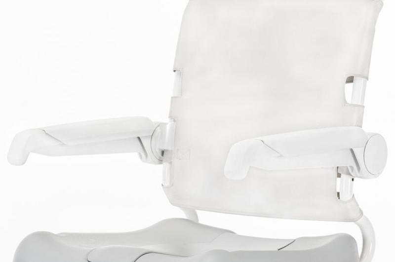 Attendant propelled shower commode chair 4