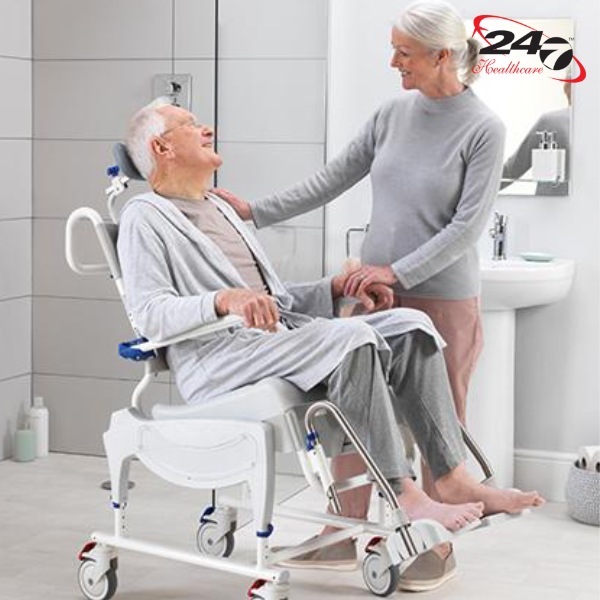 Aquatec ocean vip tilt in space shower commode